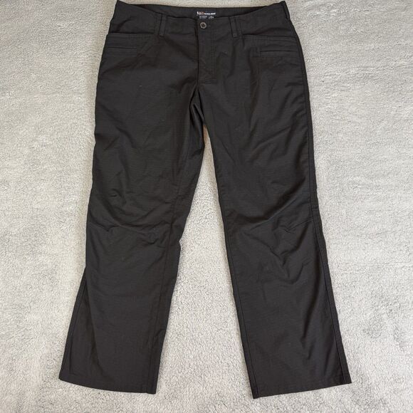 5.11 Tactical Pants Mens 38x30 Black Stretch Flex Ripstop Utility Cotton Blend - Picture 1 of 10
